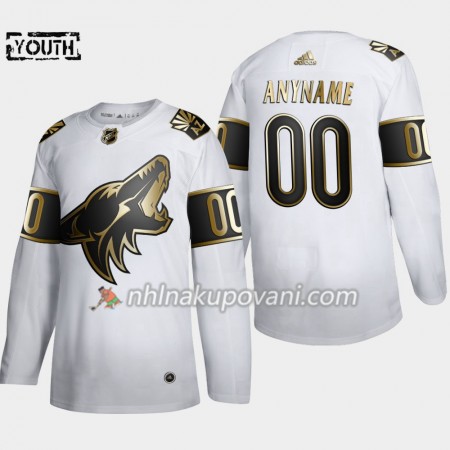 Arizona Coyotes Dresy med eget tryck Adidas 2019-2020 Golden Edition Bílá Authentic - Dětské